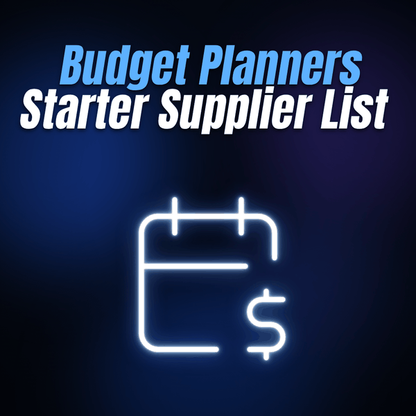Budget Planners Starter Supplier List
