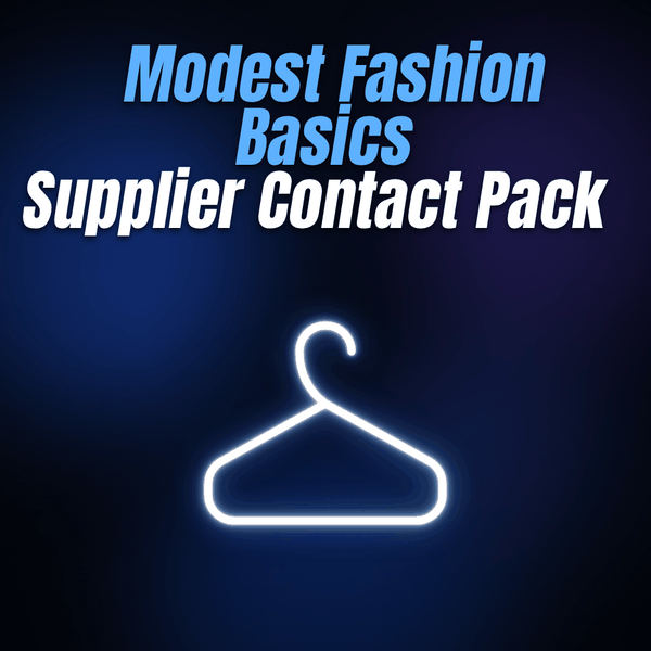 Modest Fashion Basics Supplier Contact Pack